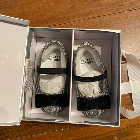 Stuart Weitzman Baby Kayla Sparkling Bow Shoe - Size 3 - New in Box - Picture 6 of 8